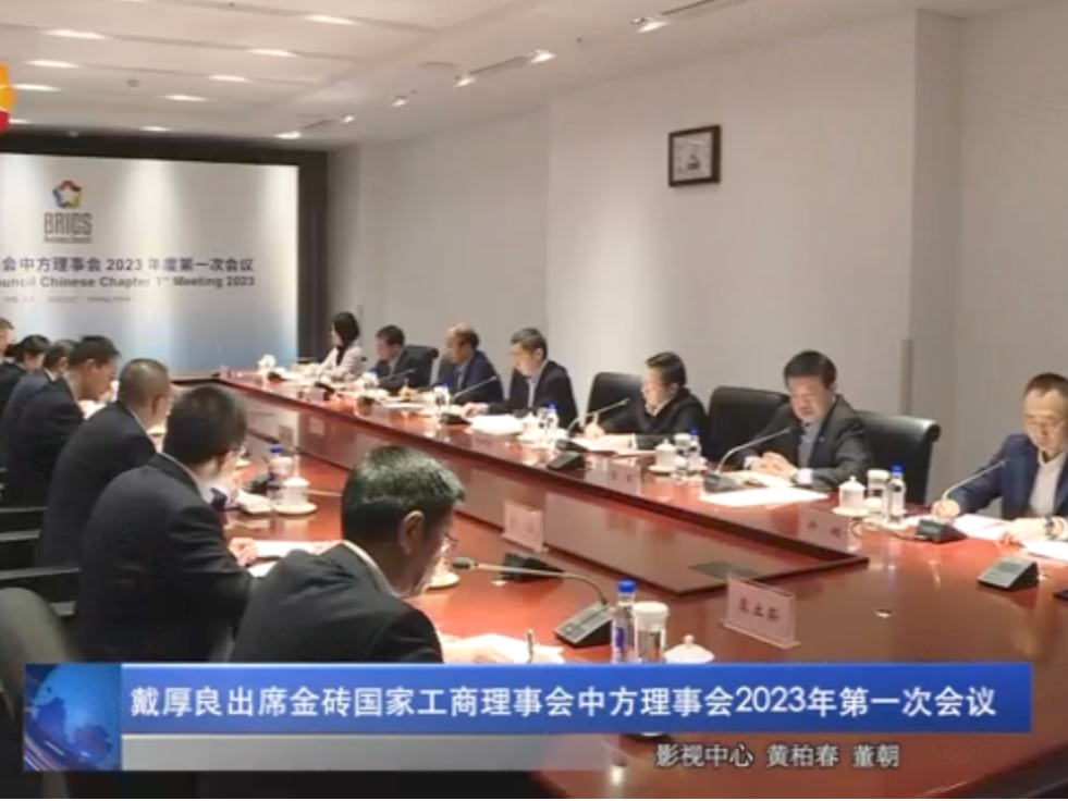 戴厚良出席金砖国家工商理事会中方理事会2023年第一次会议