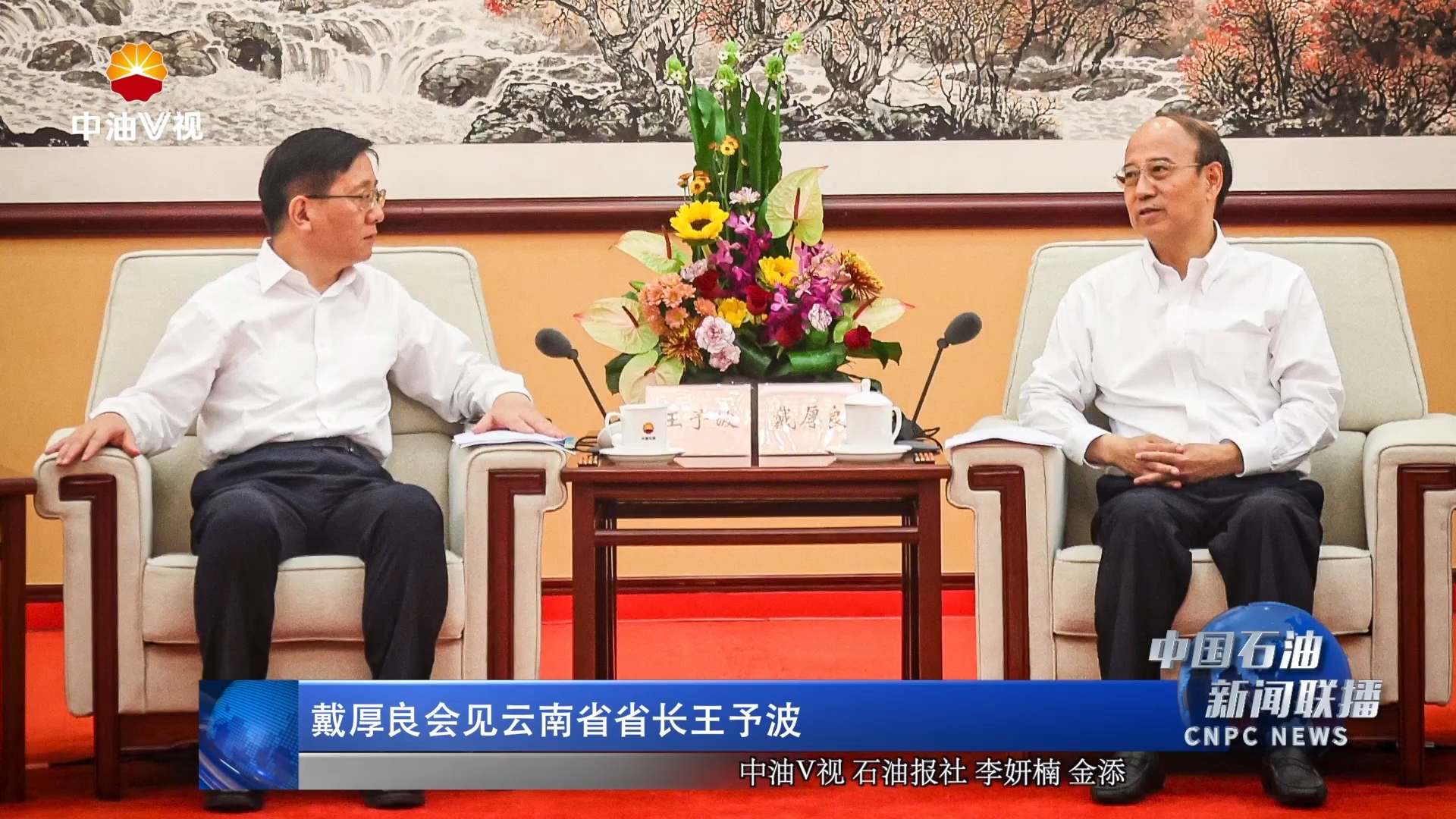 戴厚良会见云南省省长王予波