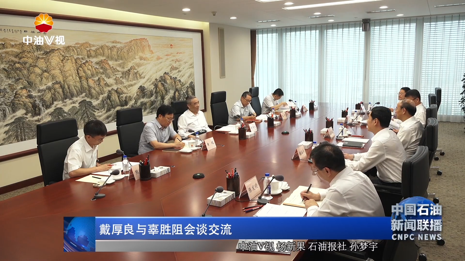 戴厚良与辜胜阻会谈交流